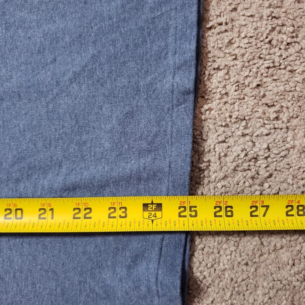 Ralph Lauren Mens Large Custom Slim Fit Polo Shirt Blue Heather Flesh Pony